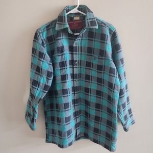 Comfort Outfitters Flannel Shacket Jacket Shirt Mens L Plaid Long Sleeve Outdoor
